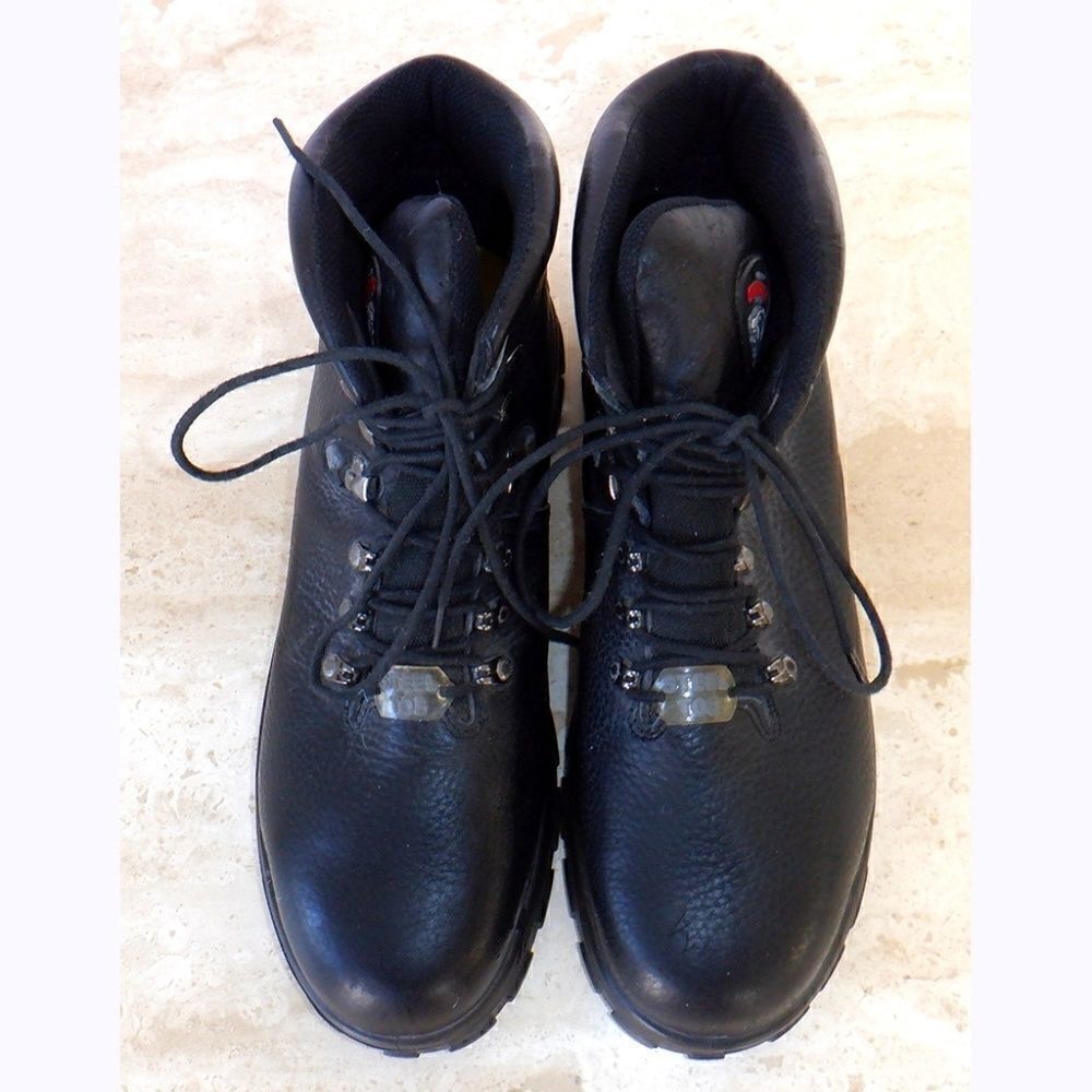 Young Bear Steel toe black leather boots